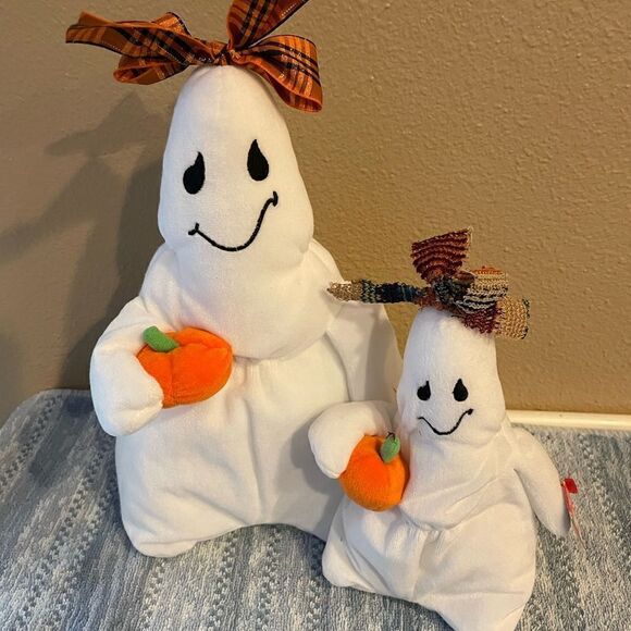 TY Goulianne 2005 Plush and 2006 Mini Ghost Plush - Picture 1 of 11